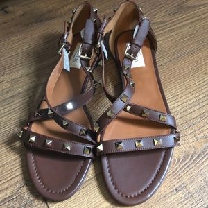 FINAL PRICE New Valentino Brown Rockstud Sandal